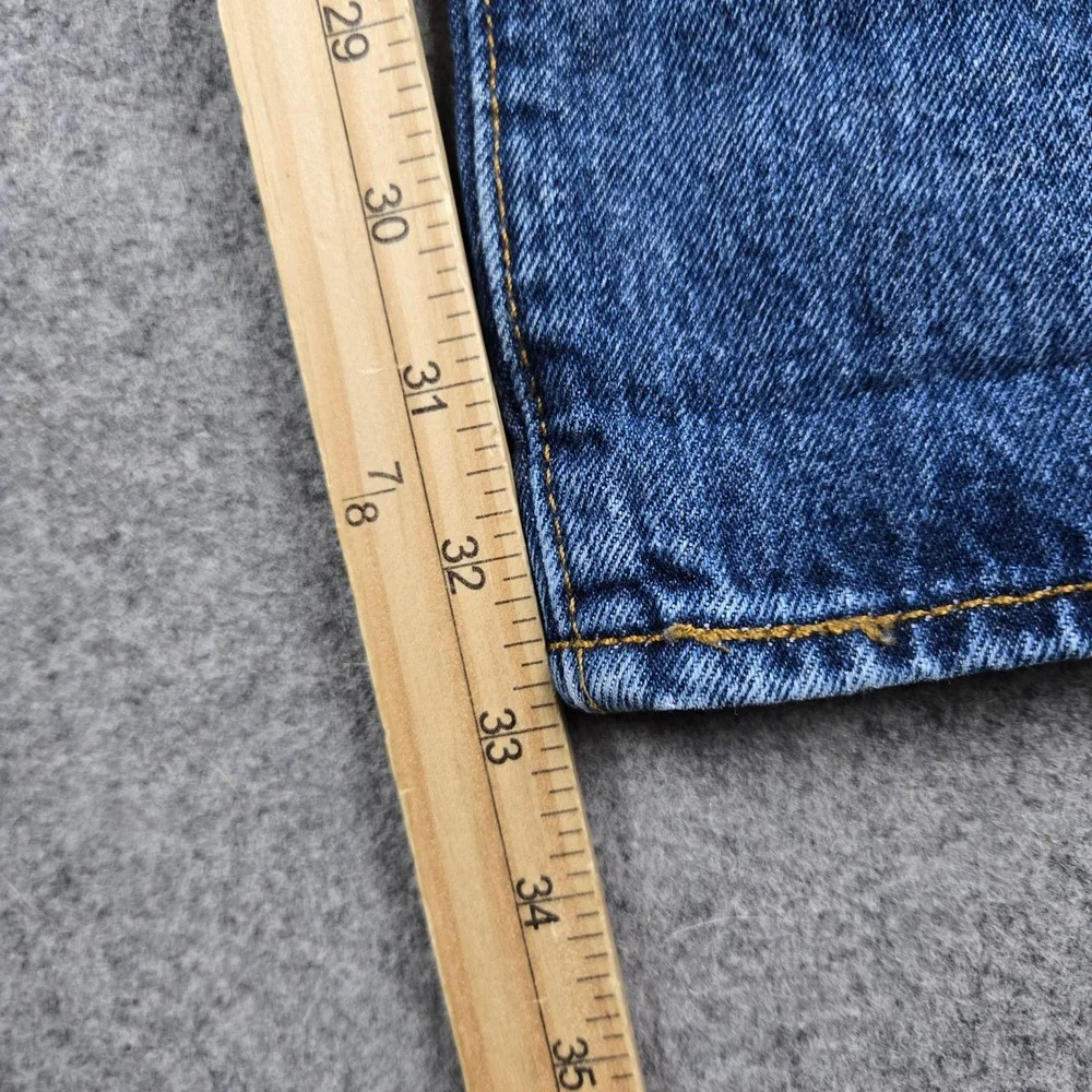 Levi 501 Jeans Mens 32x34 Blue Denim Patchwork Button Fly Straight Leg